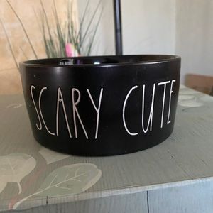 Rae Dunn pet dish; Ceramic, Scary Cute; Halloween food bowl, dog, cat